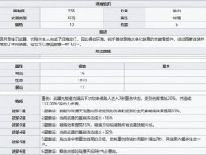 幻塔西萝武器环海轮刃强度深度解析：全面探究武器特性与实战效能