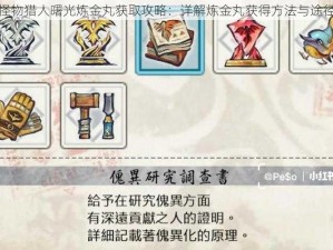 怪物猎人曙光炼金丸获取攻略：详解炼金丸获得方法与途径