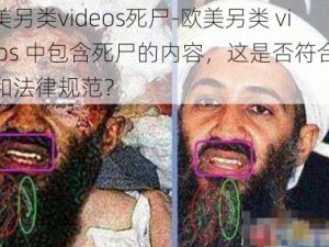 欧美另类videos死尸-欧美另类 videos 中包含死尸的内容，这是否符合道德和法律规范？