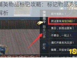 和平精英物品标记攻略：标记物品方法与技巧全解析