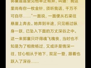 杨过情深：小龙女全本小说阅读