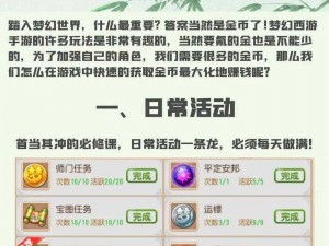 梦幻西游手游：珍稀物品探秘，高效赚钱攻略指南