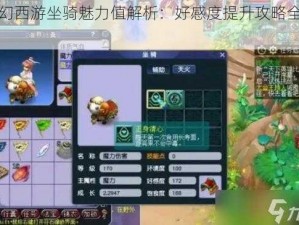 梦幻西游坐骑魅力值解析：好感度提升攻略全揭秘