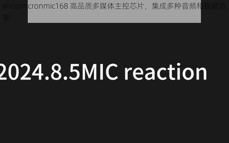 jmcomicronmic168 高品质多媒体主控芯片，集成多种音频和视频功能