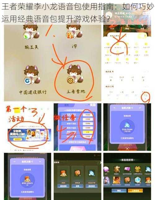 王者荣耀李小龙语音包使用指南：如何巧妙运用经典语音包提升游戏体验？