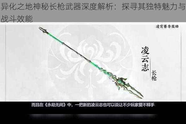 异化之地神秘长枪武器深度解析：探寻其独特魅力与战斗效能