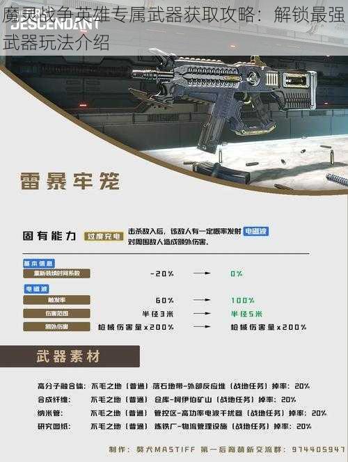 魔灵战争英雄专属武器获取攻略：解锁最强武器玩法介绍