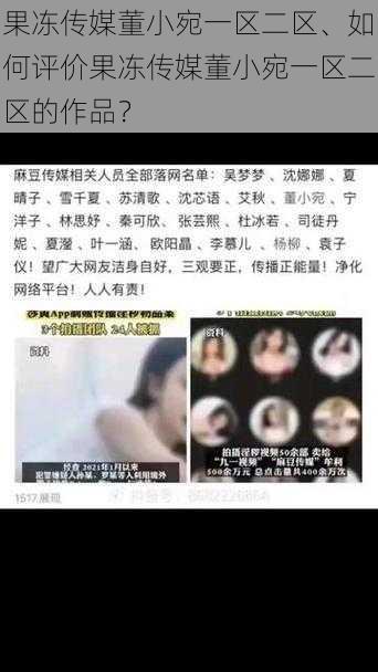 果冻传媒董小宛一区二区、如何评价果冻传媒董小宛一区二区的作品？