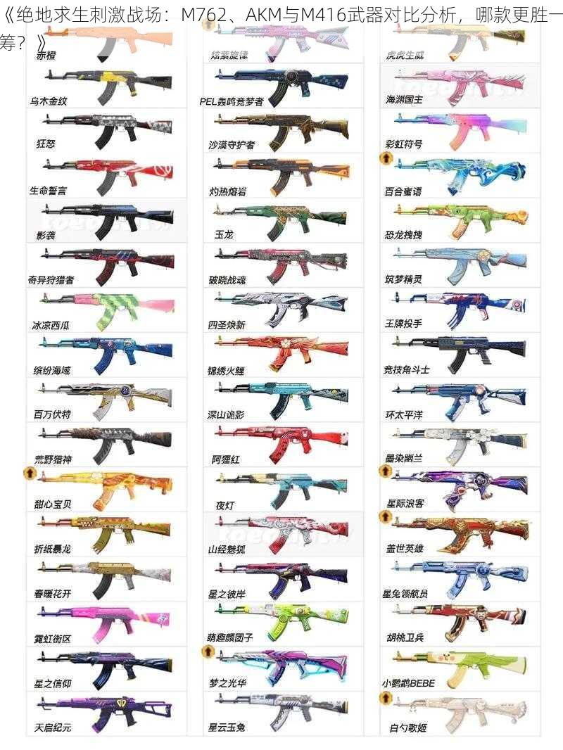 《绝地求生刺激战场：M762、AKM与M416武器对比分析，哪款更胜一筹？》