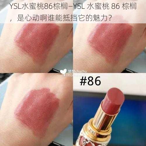 YSL水蜜桃86棕榈—YSL 水蜜桃 86 棕榈，是心动啊谁能抵挡它的魅力？