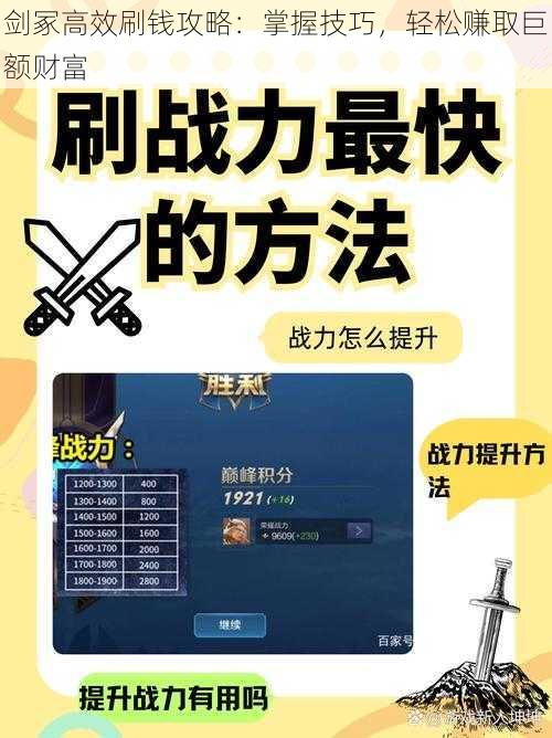 剑冢高效刷钱攻略：掌握技巧，轻松赚取巨额财富