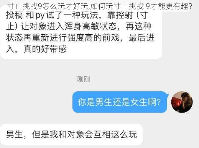 寸止挑战9怎么玩才好玩,如何玩寸止挑战 9才能更有趣？