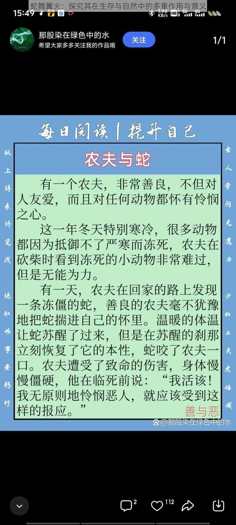 蛇舞篝火：探究其在生存与自然中的多重作用与意义