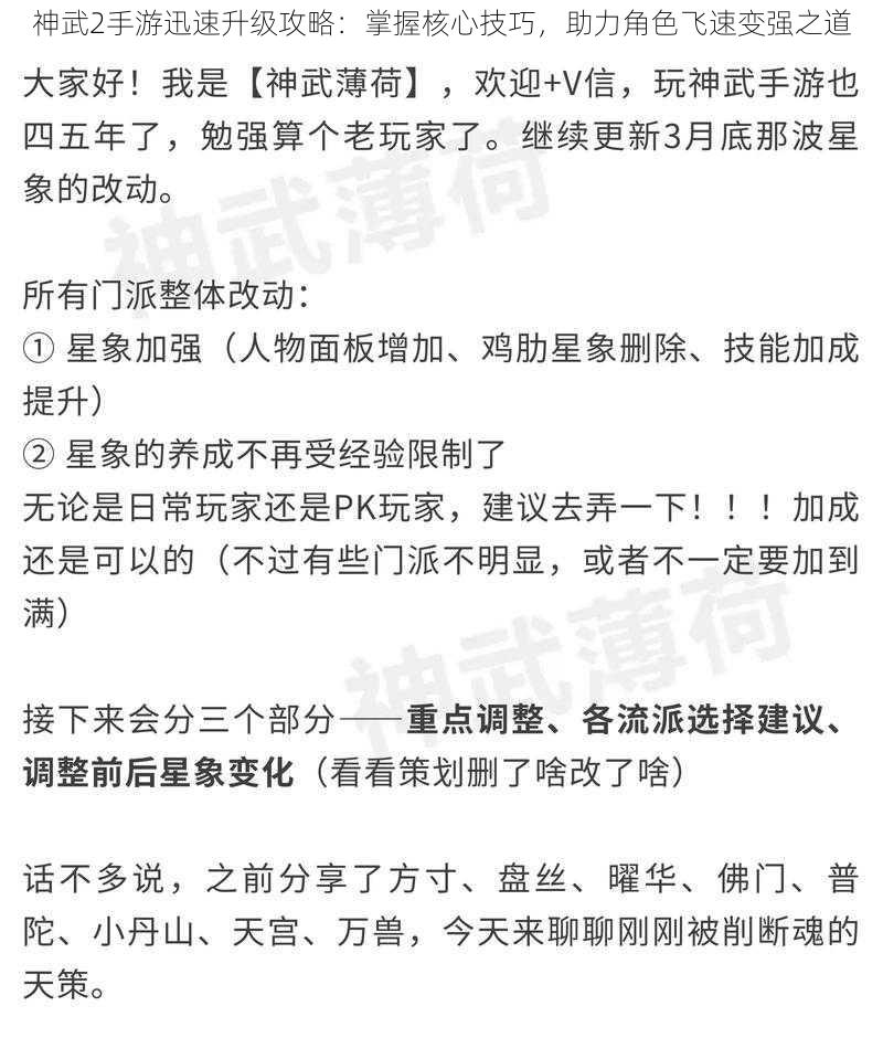 神武2手游迅速升级攻略：掌握核心技巧，助力角色飞速变强之道