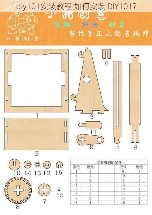 diy101安装教程 如何安装 DIY101？