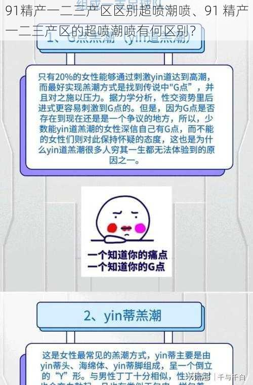 91精产一二三产区区别超喷潮喷、91 精产一二三产区的超喷潮喷有何区别？