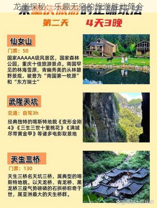 龙崖探秘：乐趣无穷的旅游胜地简介