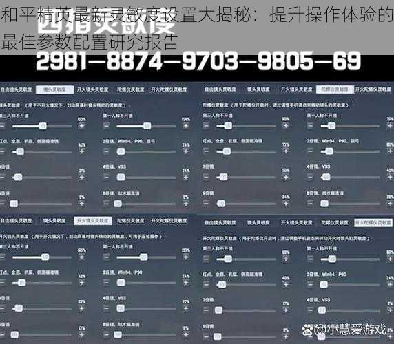 和平精英最新灵敏度设置大揭秘：提升操作体验的最佳参数配置研究报告