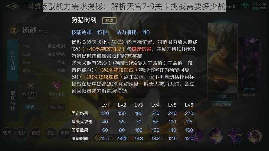 次神天宫杨戬战力需求揭秘：解析天宫7-9关卡挑战需要多少战力来应对？